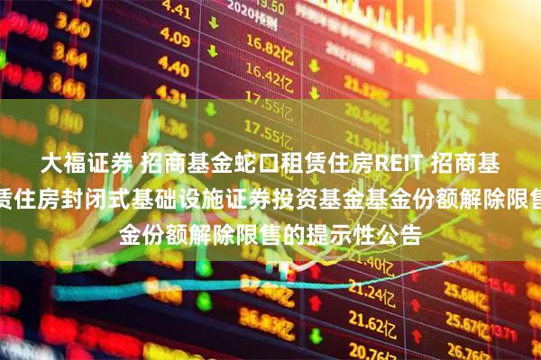 大福证券 招商基金蛇口租赁住房REIT 招商基金招商蛇口租赁住房封闭式基础设施证券投资基金基金份额解除限售的提示性公告
